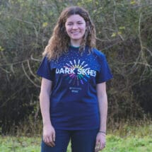 Nessie models the Unison Colour Dark Skies T-Shirt.