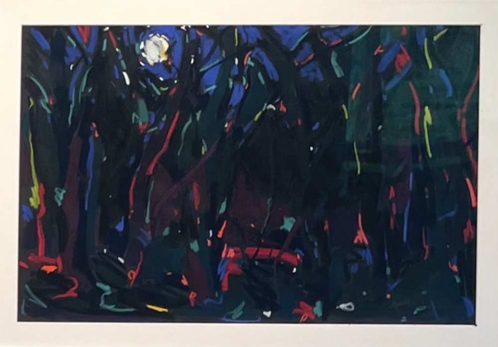Dark Sky pastel painting by Amy Shuckburgh.