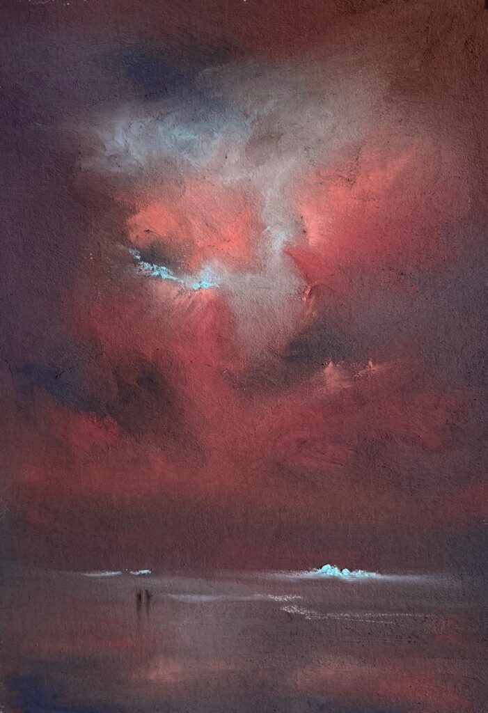 Atlantic Sky, soft pastel painting by Stephen Fuller.