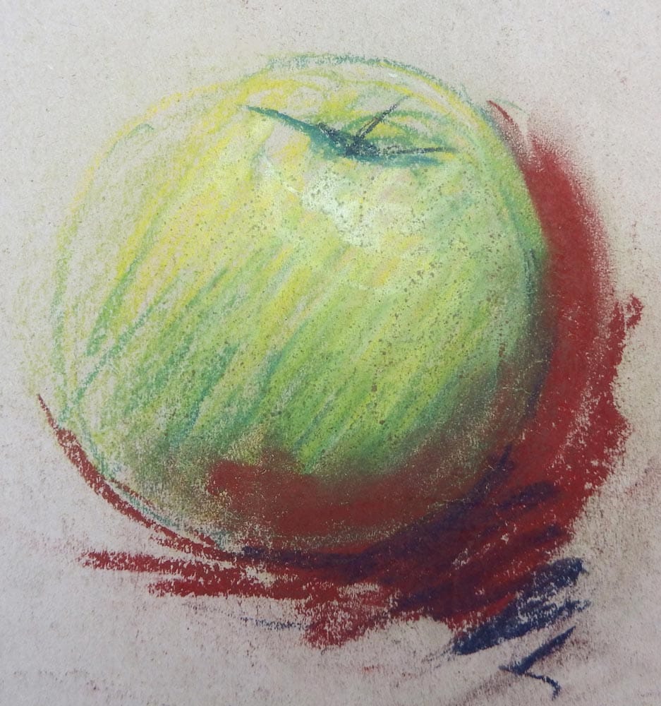 Combining techniques example apple by rebecca de mendonca