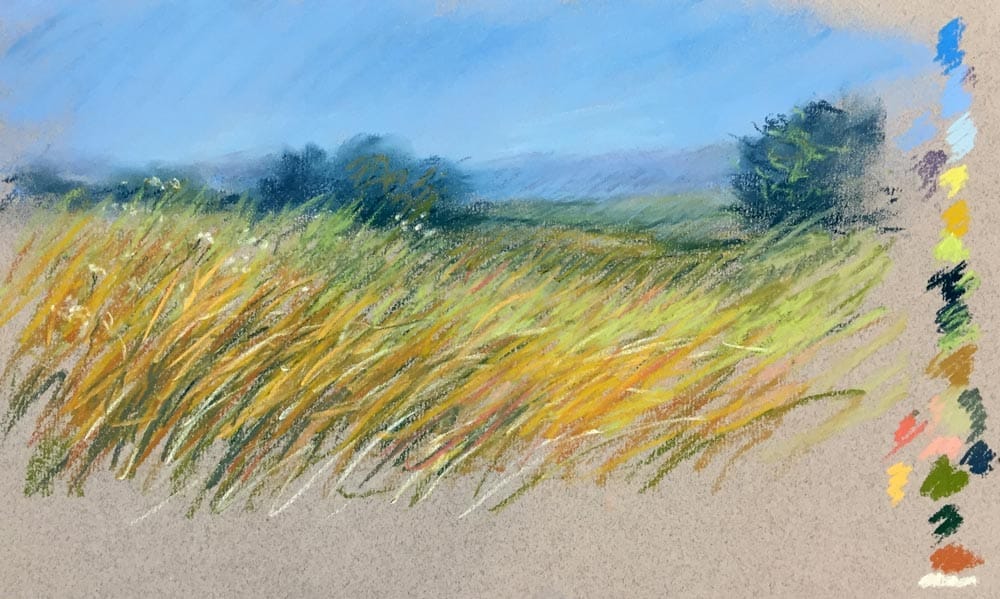 Hatching example grasses in the wind by rebecca de mendonca