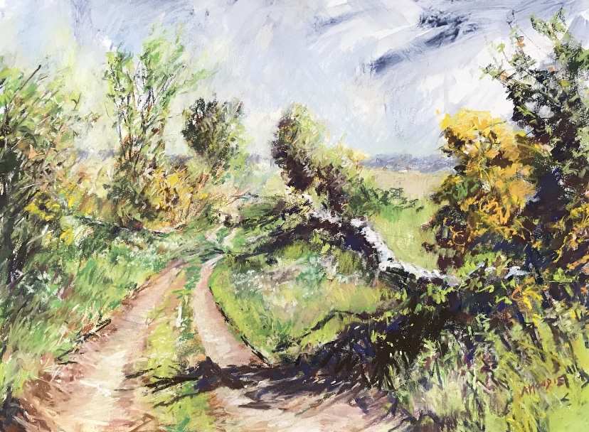 Soft pastel painting of the Yorkshire landscape.