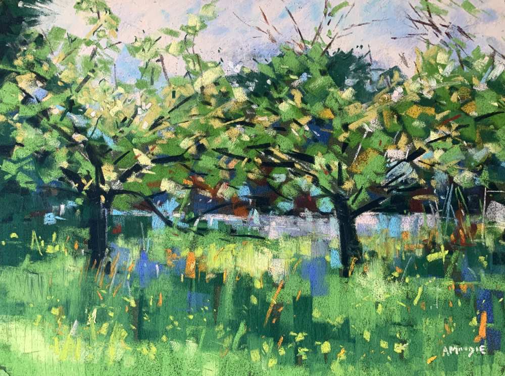 Soft pastel painting of the Yorkshire landscape.