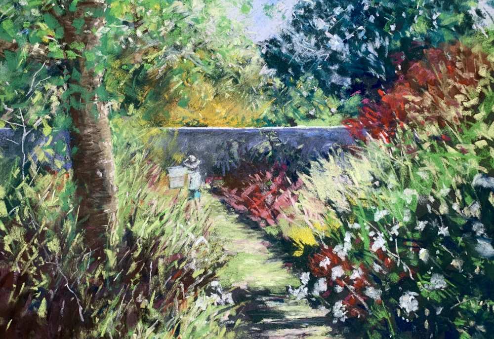 Soft pastel painting of the Yorkshire landscape.