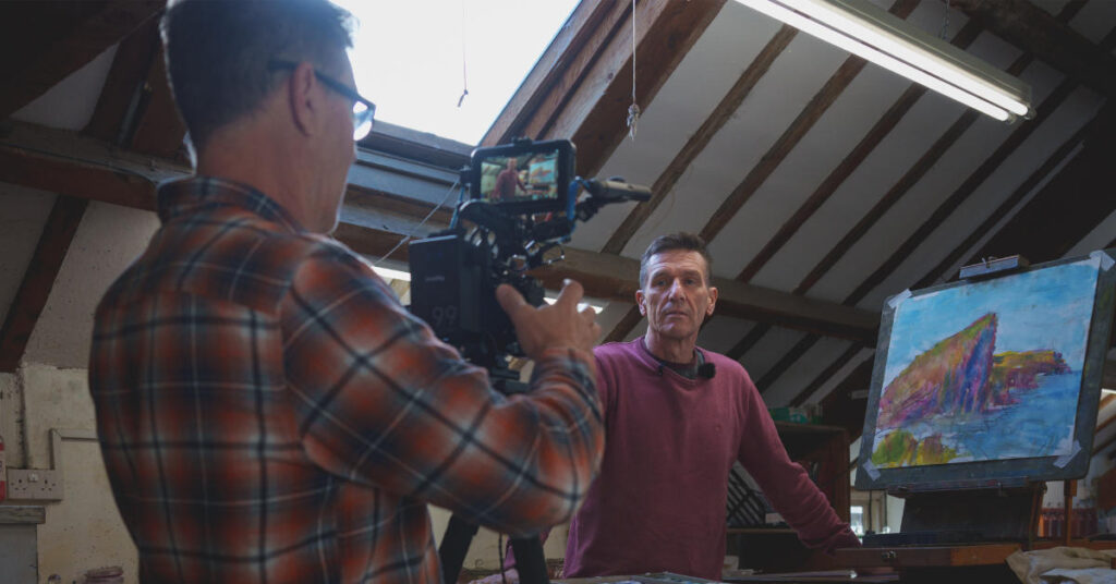 Andrew moodie filming at thorneyburn feat