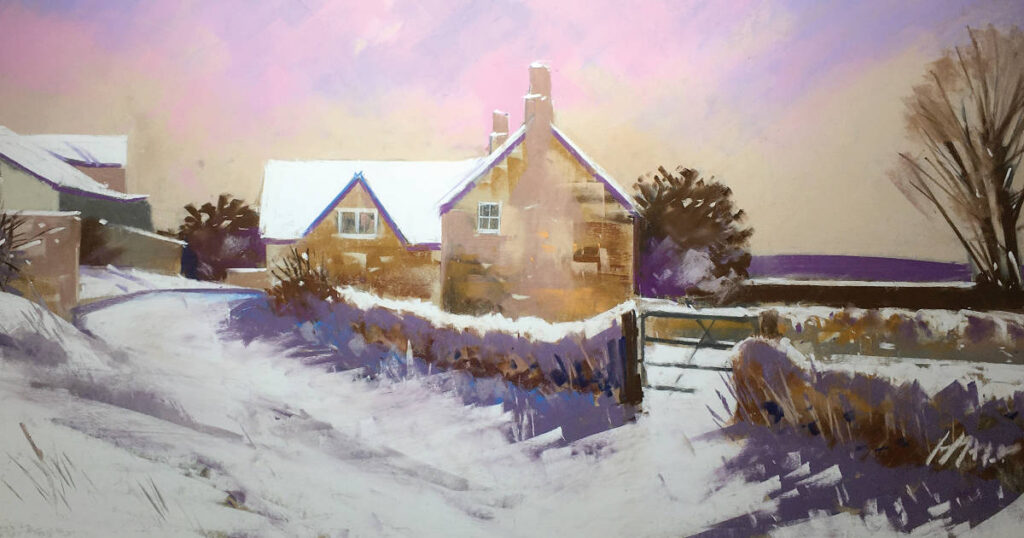 Cottage in snow with steve hall feat