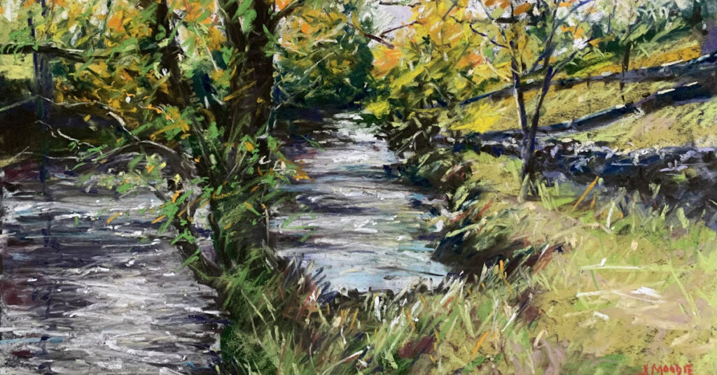 Plein air pastel painting in the yorkshire dales with andrew moodie hall feat