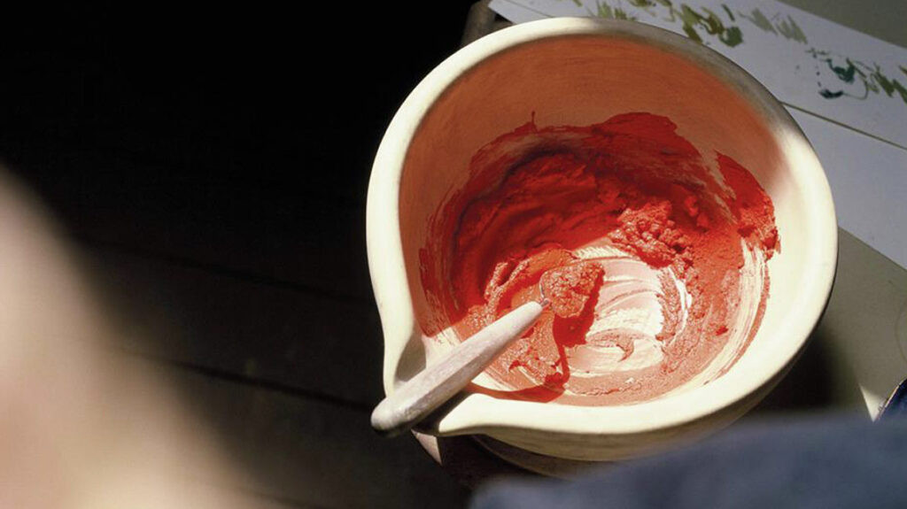 Mortar with pigment by john hersey