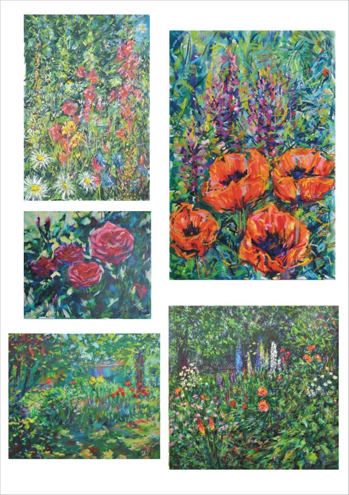 7 garden soft pastel paintings 3 peter wood