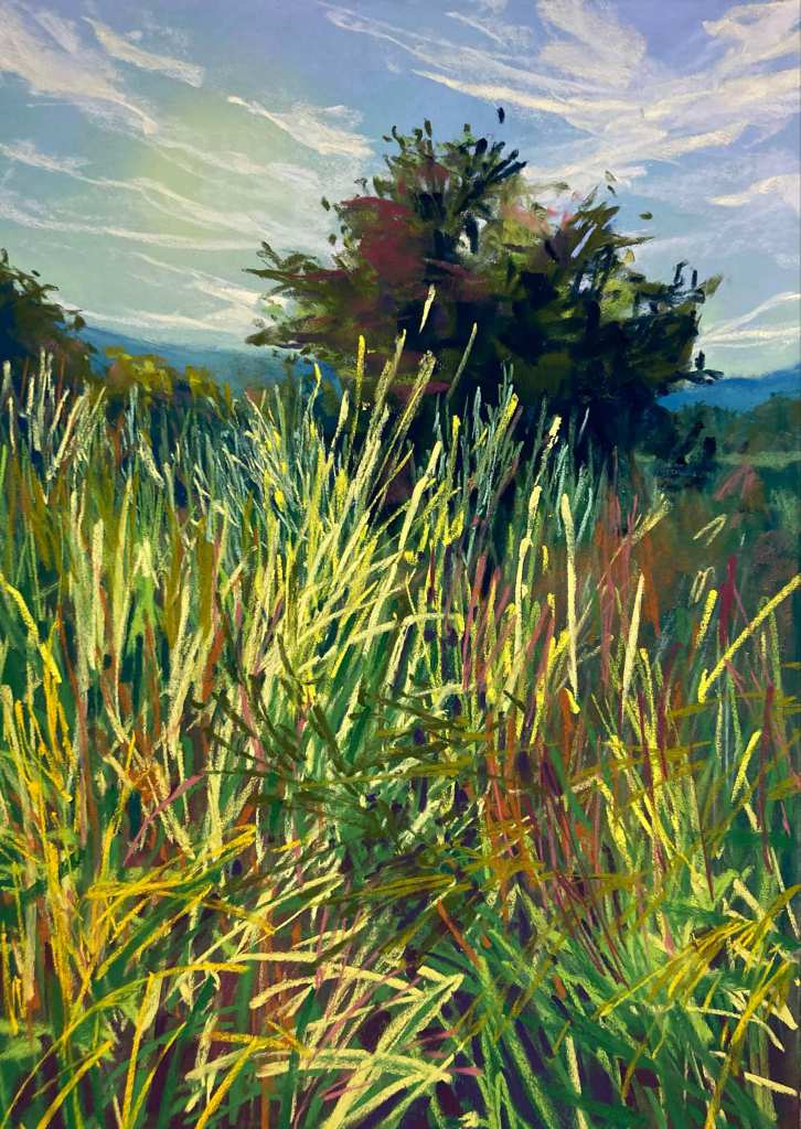 'Bright and Early' soft pastel painting by Cathy Pearce.