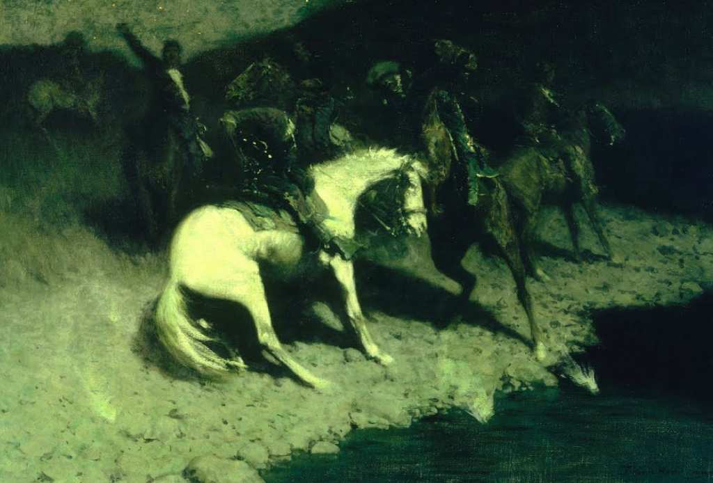 Frederic Remington, Fired On, 1907