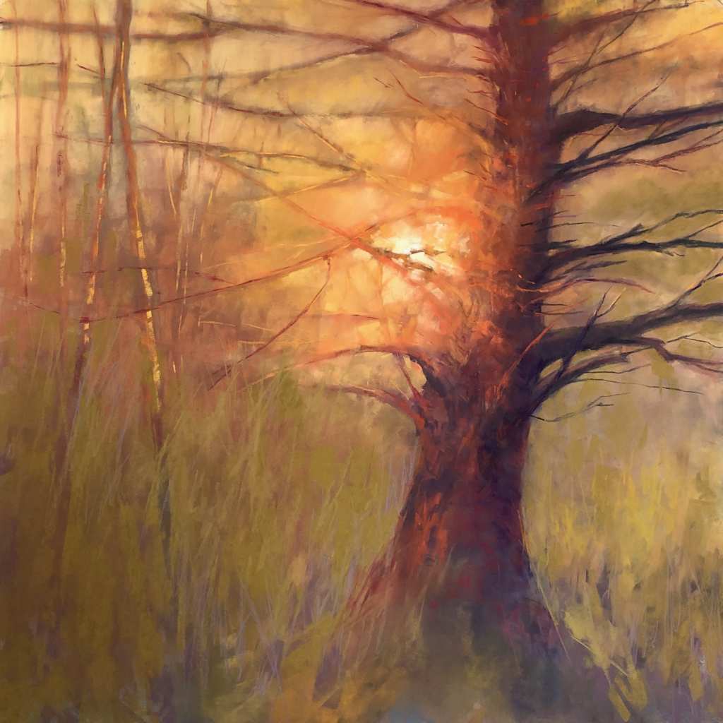 She Won’t Give Up Her Secrets, soft pastel painting by Lyn Asselta.