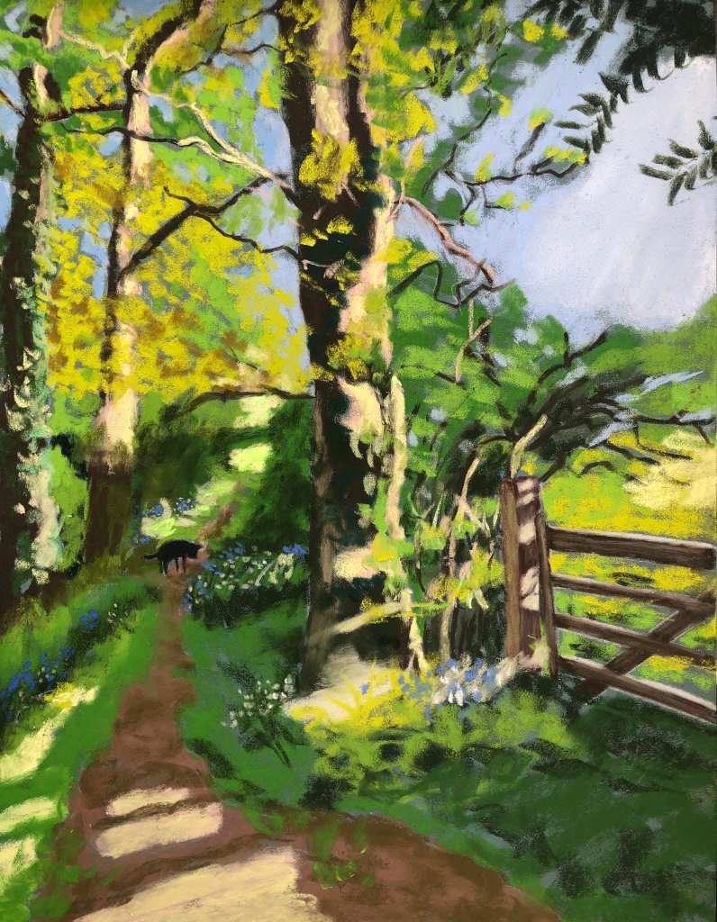 Daisy's Favourite Lane soft pastel painting by Angela Bell