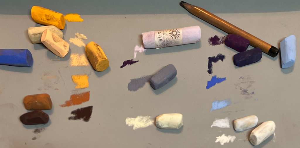 Pastels used during this exercise.
