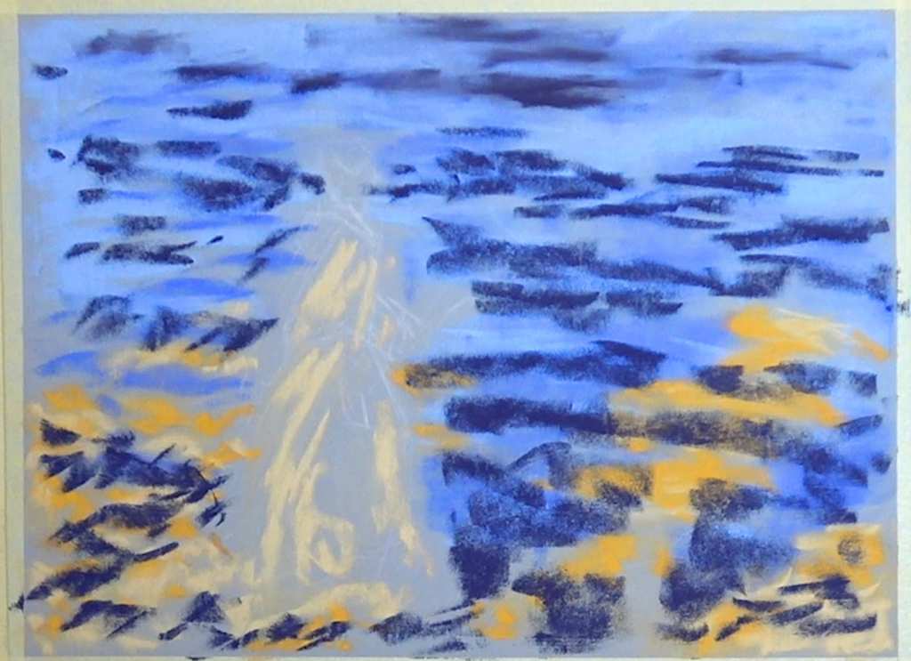 Blocking in the water.