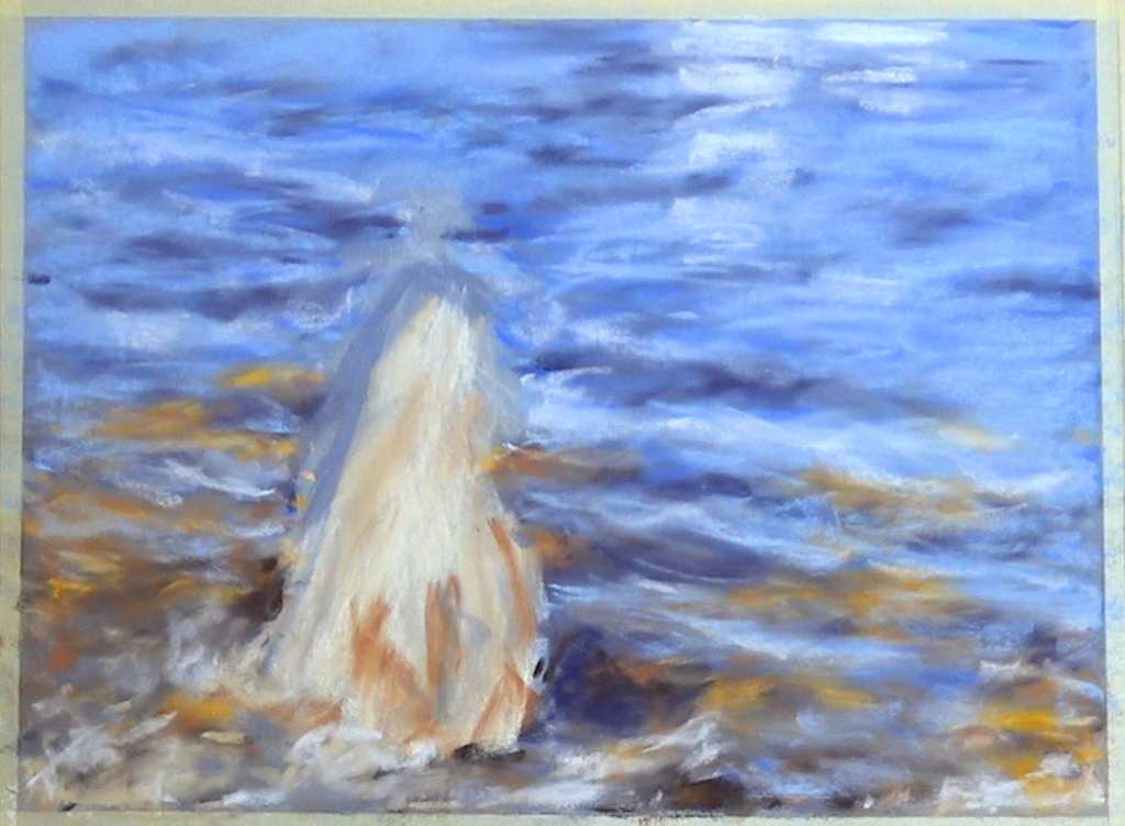 Blended water and start of the girl.