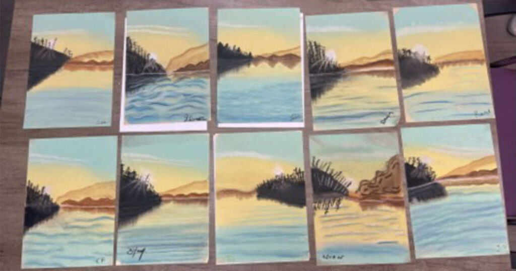Inspired by bob ross my journey by emma hunt