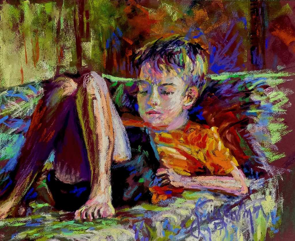 Rainy day at nanas 1 by julie bowman williams