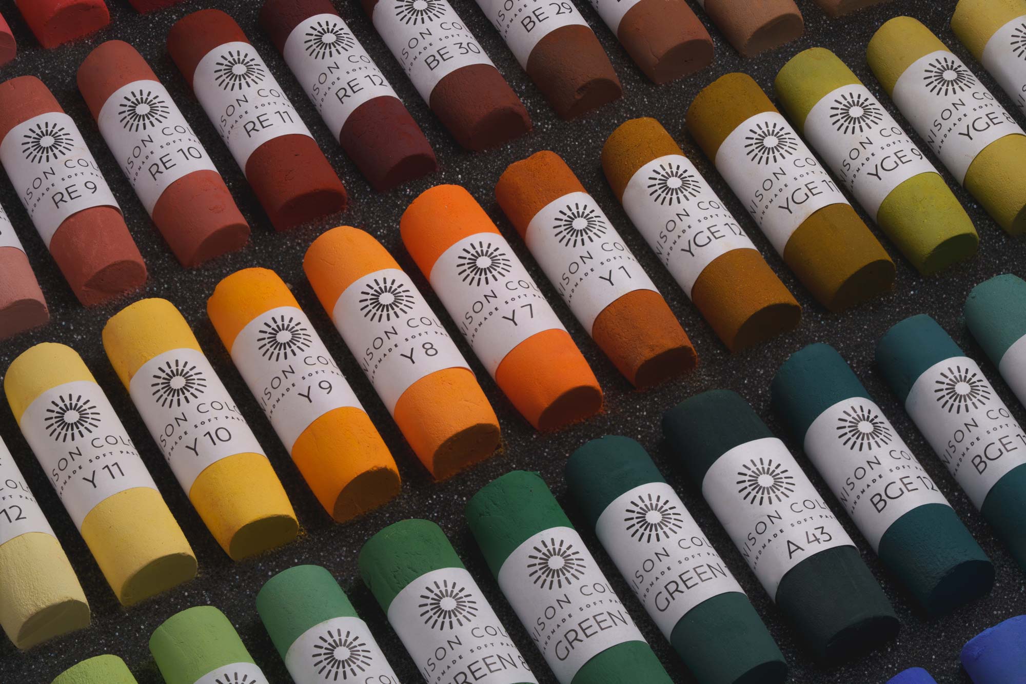 Close up of the Starter 72 Soft Pastel set.