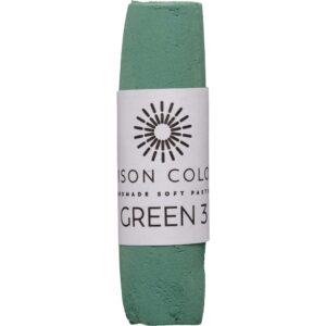Green 3 single soft pastel stick.