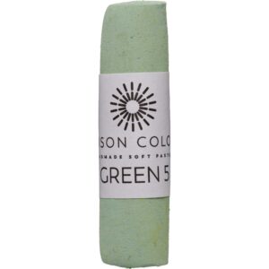 Green 5 single soft pastel stick.