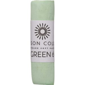 Green 6 single soft pastel stick.
