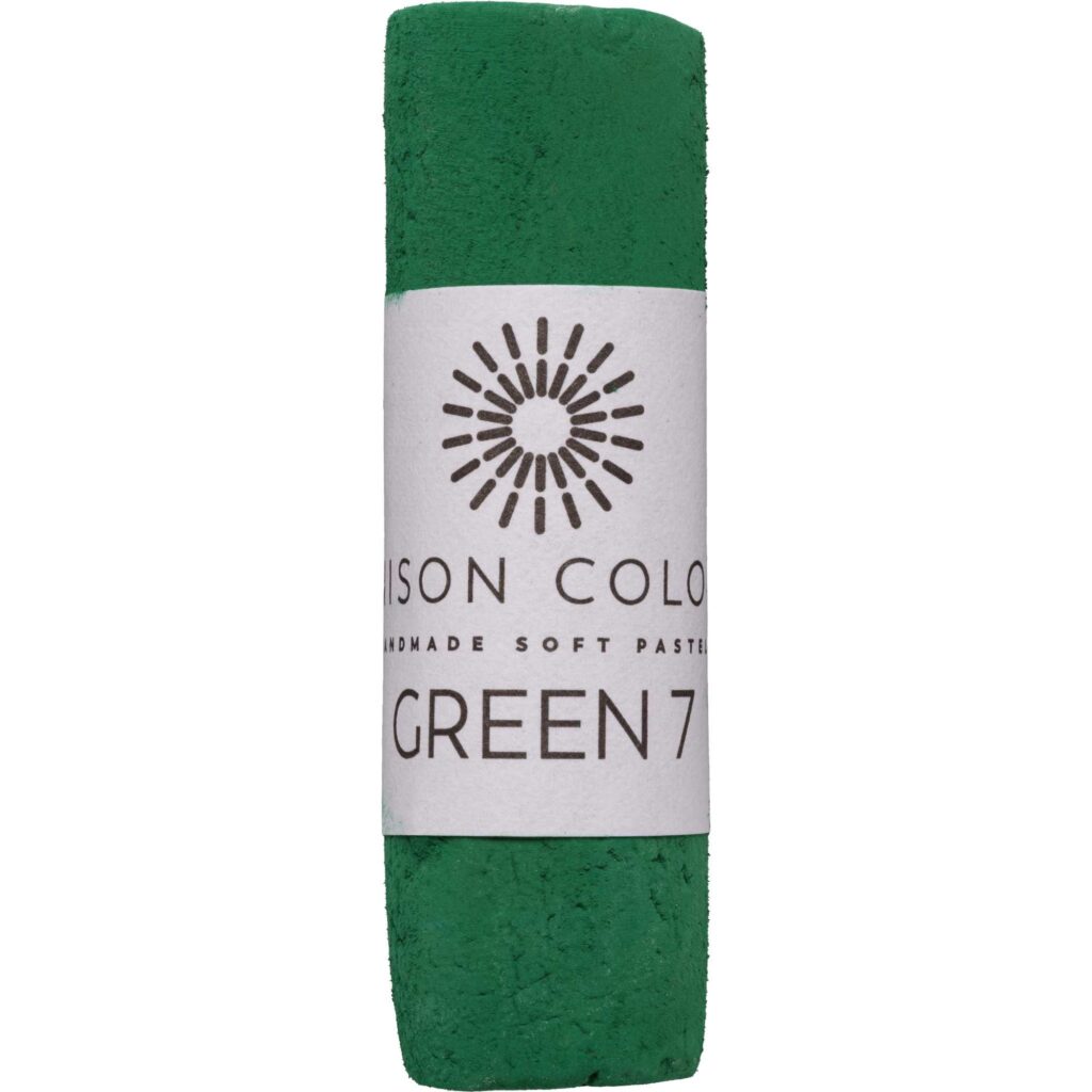 Green 7 single soft pastel stick.