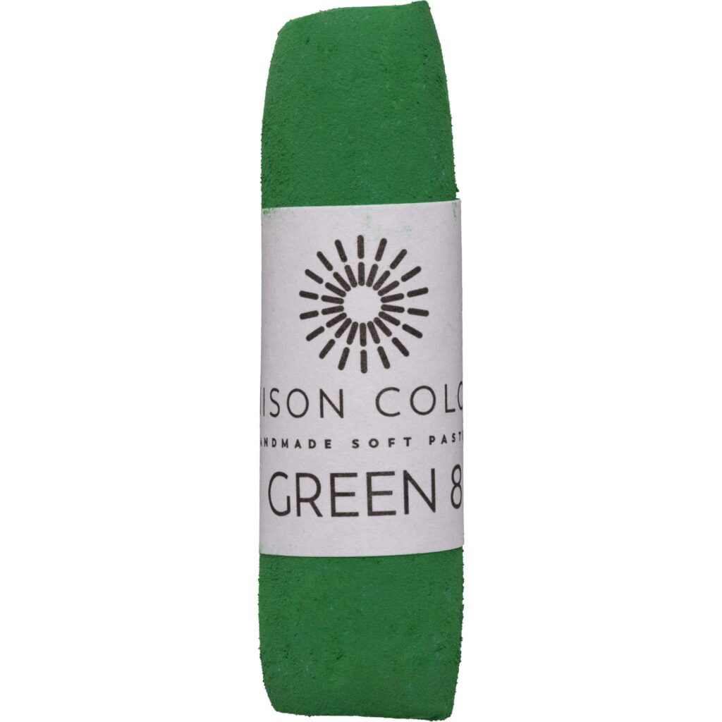 Green 8 single soft pastel stick.