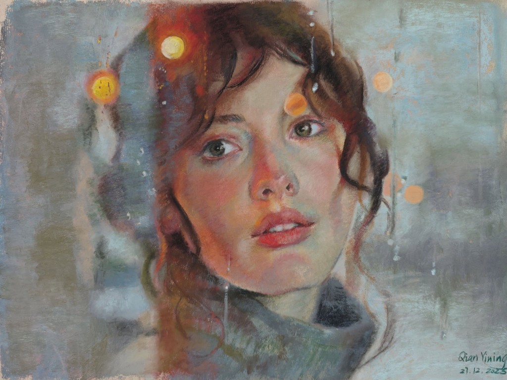 Dream Core5 soft pastel portrait by kelly qian