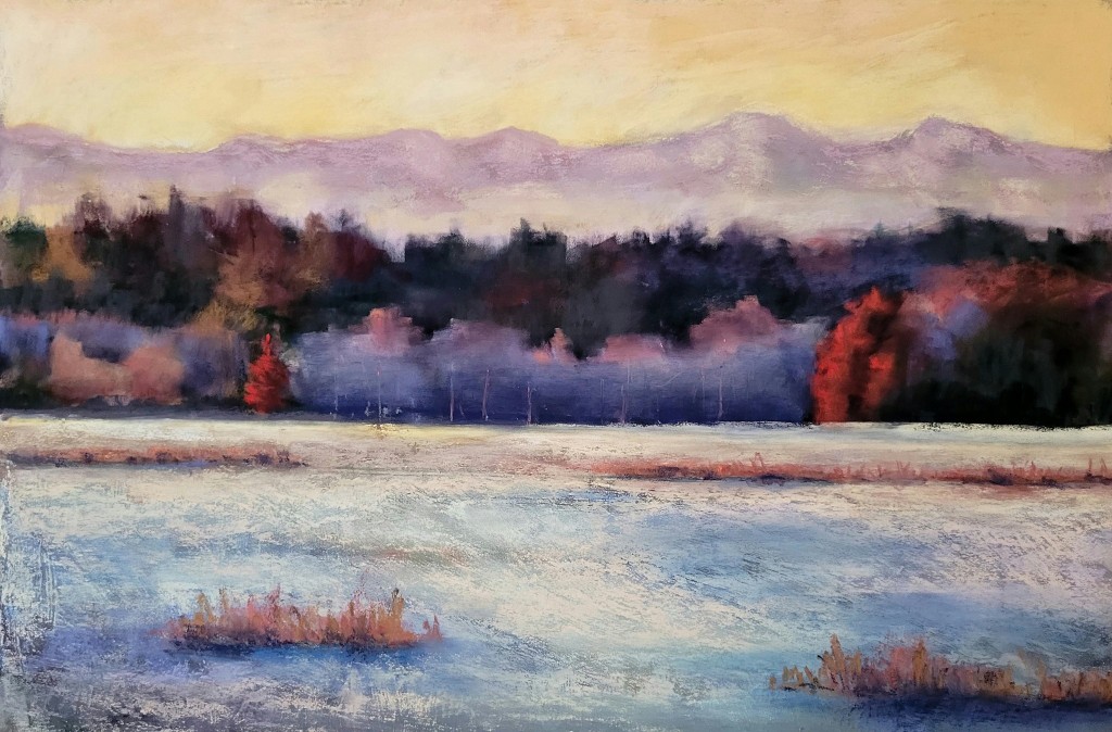 Landscape soft pastel painting by jocelyn pryor