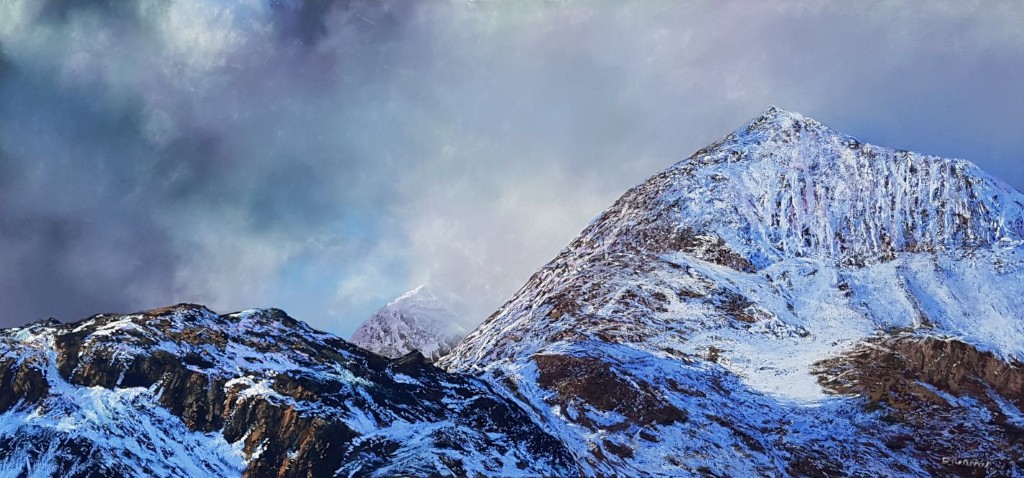 Pastel painting of Crib Goch by Dave Roberts