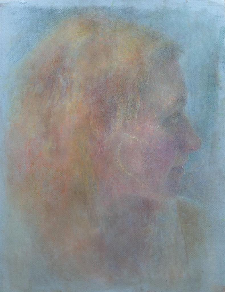 Pastel portrait of a girl, by Mary Greenacre.