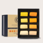 Yellow and orange 8 half stick soft pastel set 1