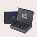 Opened empty soft pastel box for 30 half sticks.