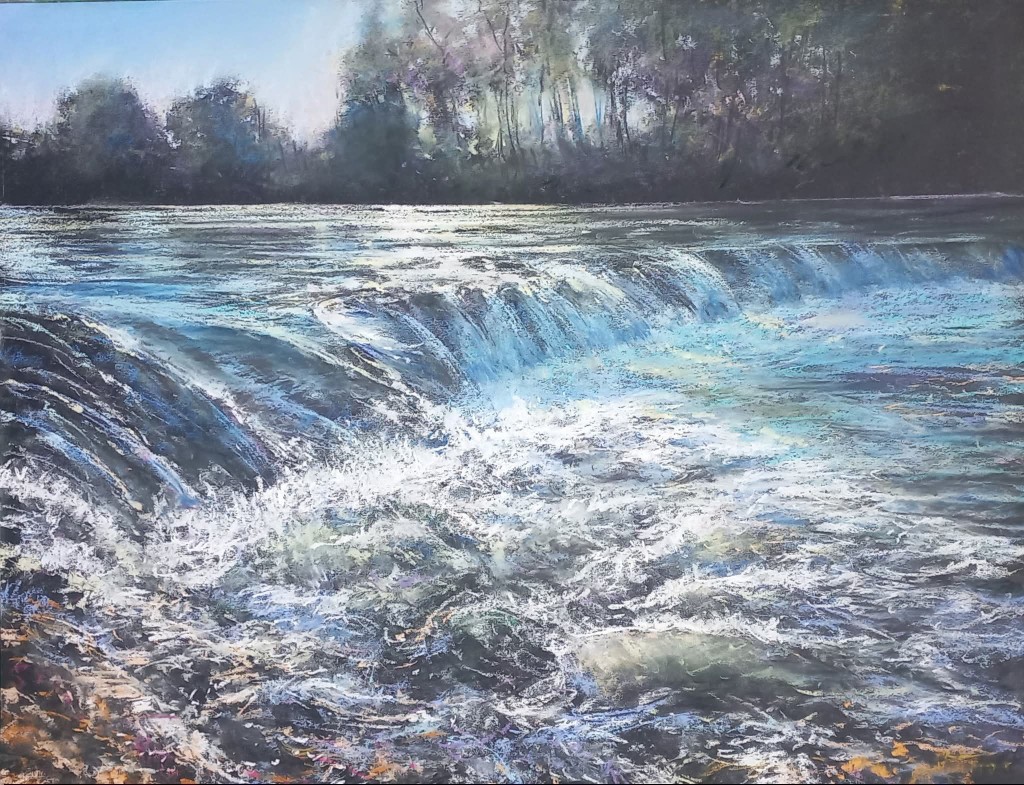 Rock and water on the banks of ariège alain voinot