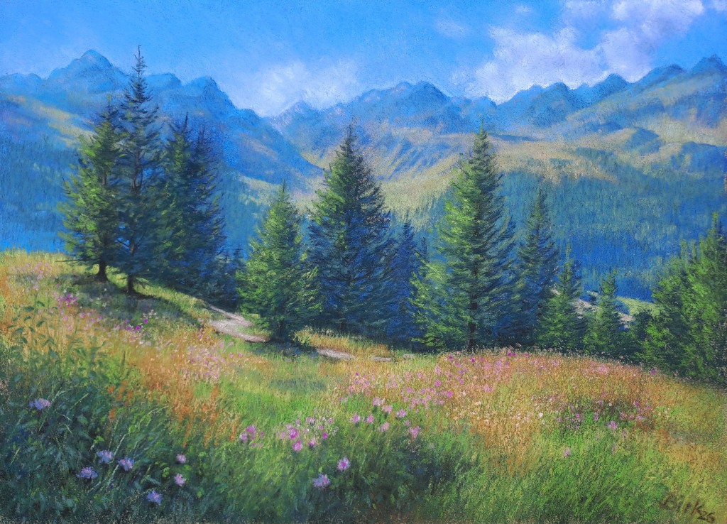 Landscape soft pastel painting from Austria.